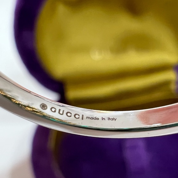 GUCCI GG Running 18K White Gold Stacked Ring - Picture 7 of 11